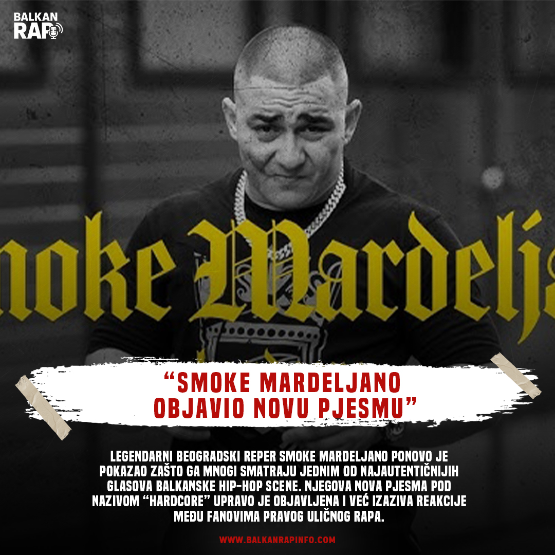 Smoke Mardeljano objavio novu pjesmu “Hardcore”