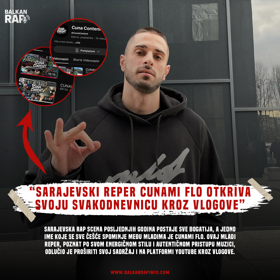 Sarajevski reper Cunami Flo otkriva svoju svakodnevnicu kroz vlogove