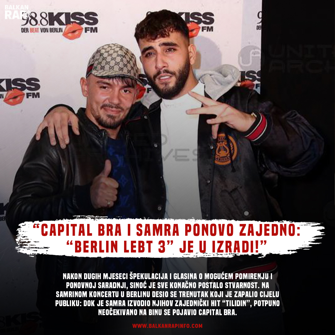 Capital Bra i Samra ponovo zajedno: “Berlin lebt 3” je u izradi!