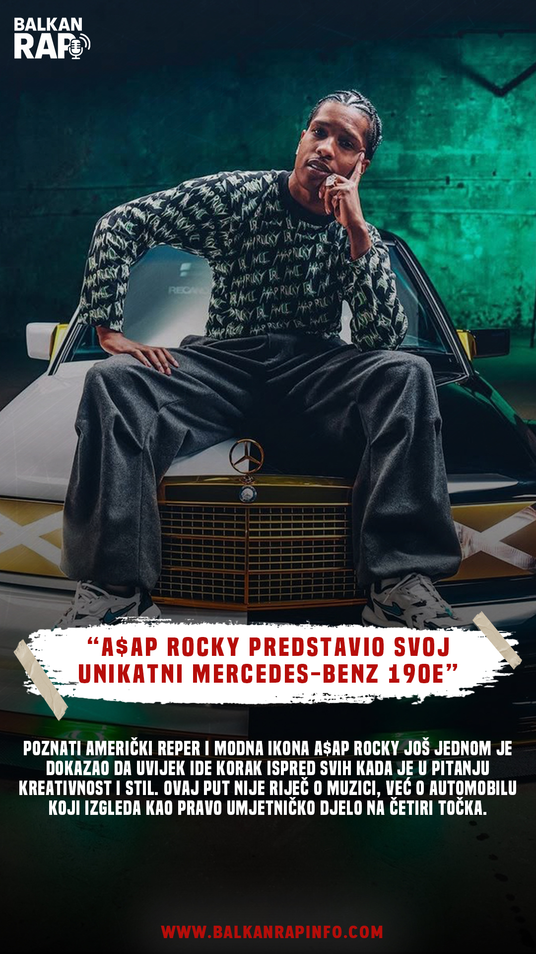 A$AP Rocky predstavio svoj unikatni Mercedes-Benz 190E